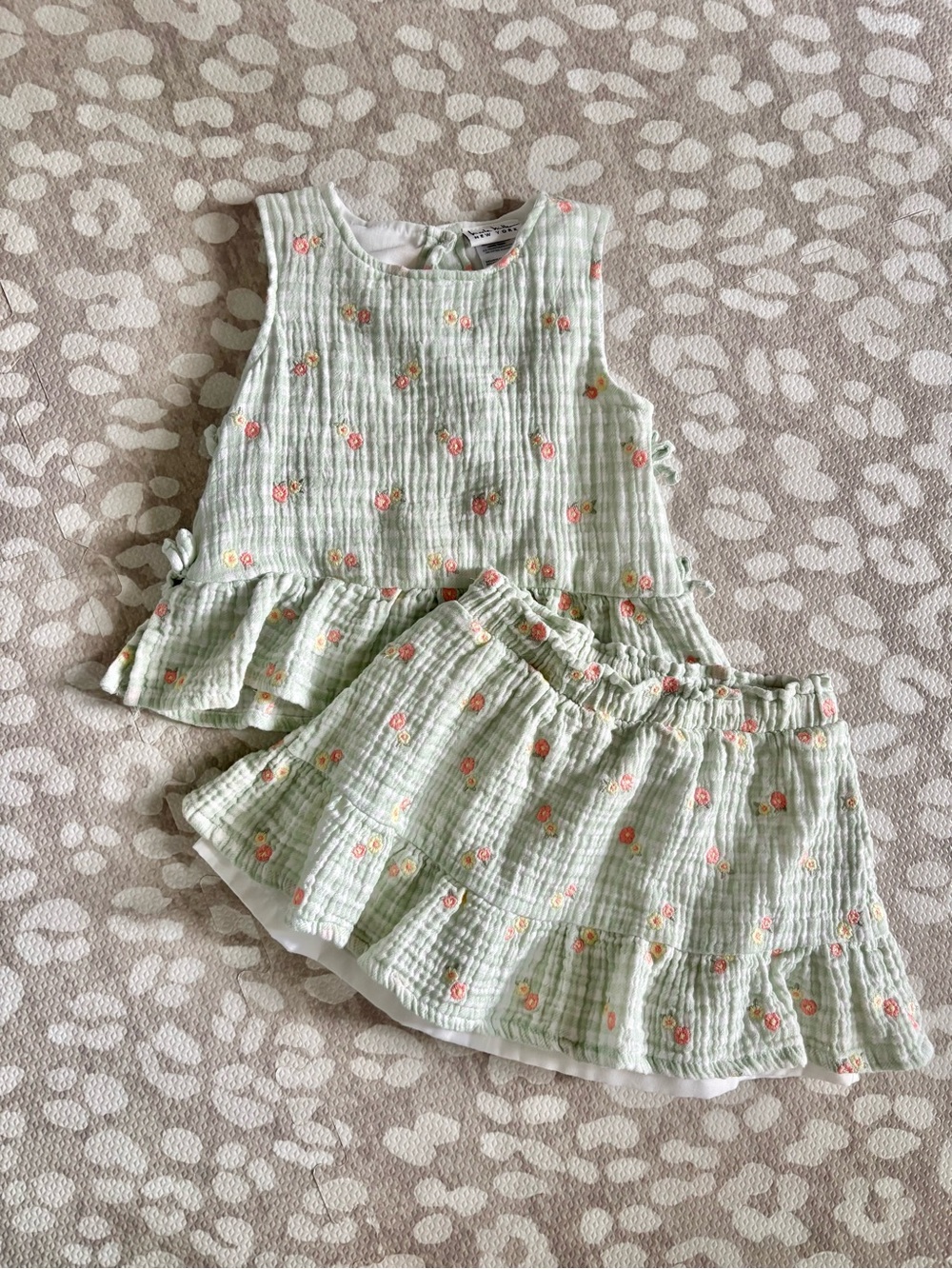 Nicole Miller 3T girls gingham matching set